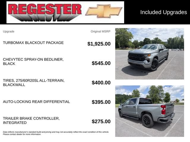 Used 2026 Chevrolet Silverado 1500 Custom w/ Turbomax Blackout Package AWD/4WD image 5