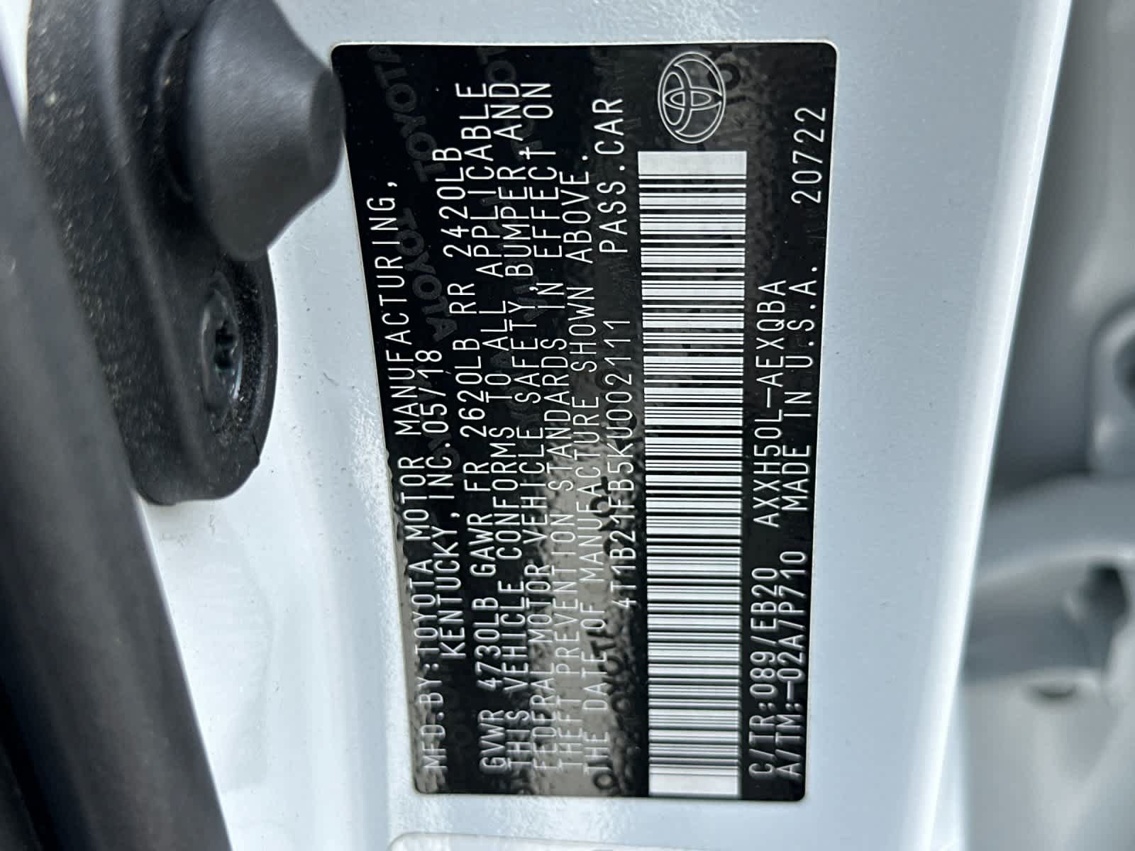 Used 2019 Toyota Avalon XSE w/ All Weather Liner Package FWD image 27