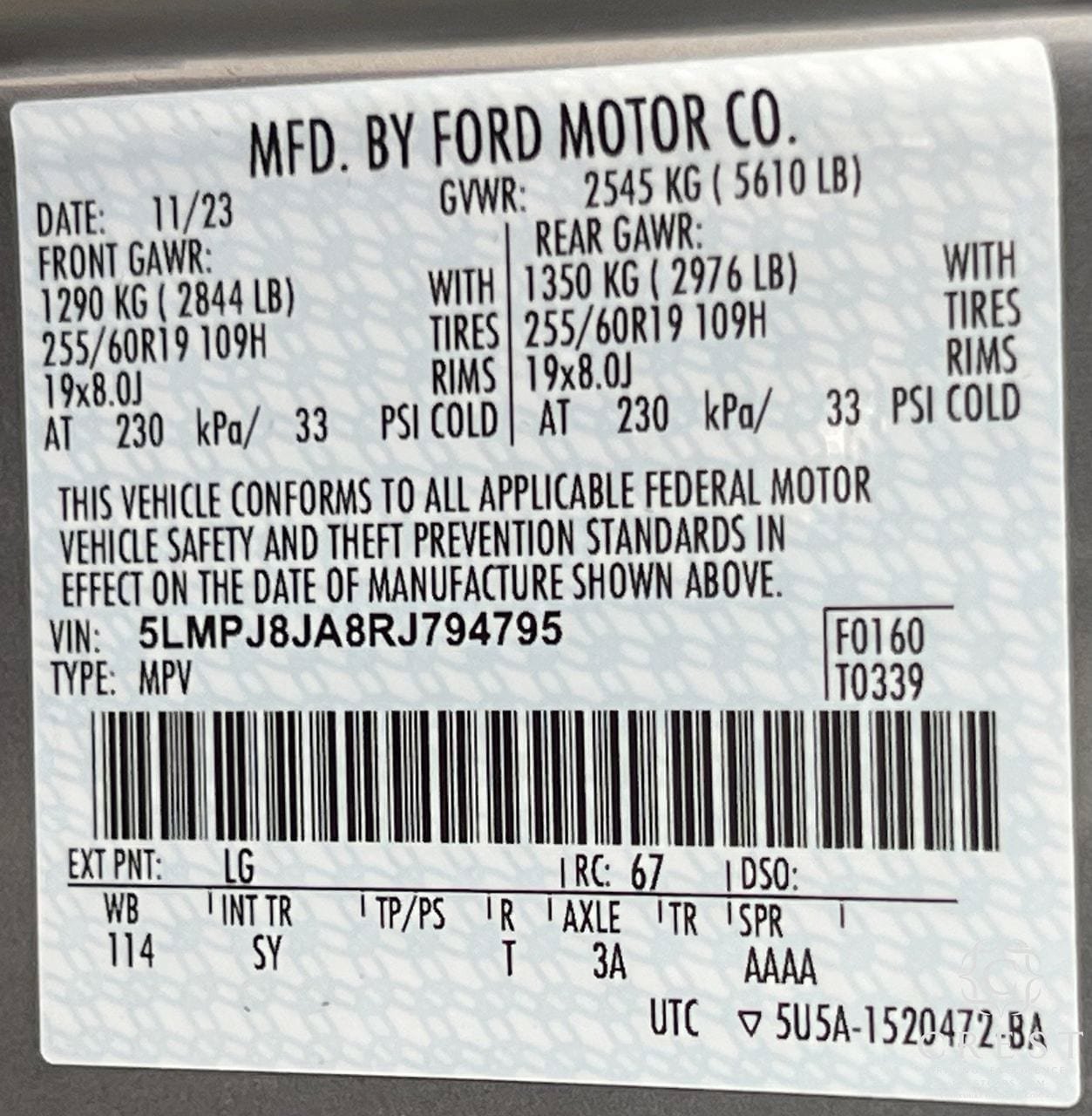 Used 2024 Lincoln Nautilus Premier w/ Equipment Group 102A AWD/4WD image 32