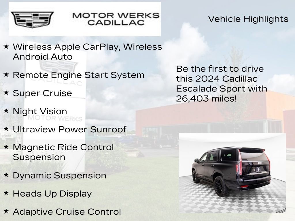Used 2024 Cadillac Escalade Sport w/ LPO, ONYX Package image 7