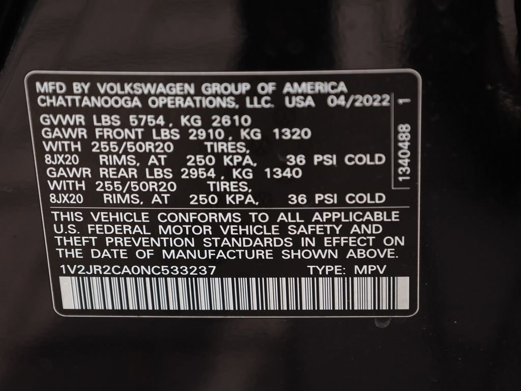 Used 2022 Volkswagen Atlas SE image 37