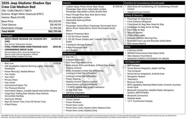 New 2026 Jeep Gladiator Rubicon AWD/4WD image 31