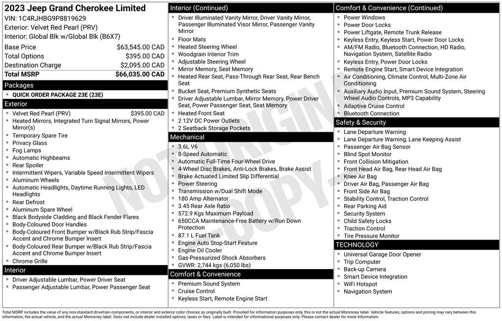 Used 2023 Jeep Grand Cherokee Limited AWD/4WD image 32