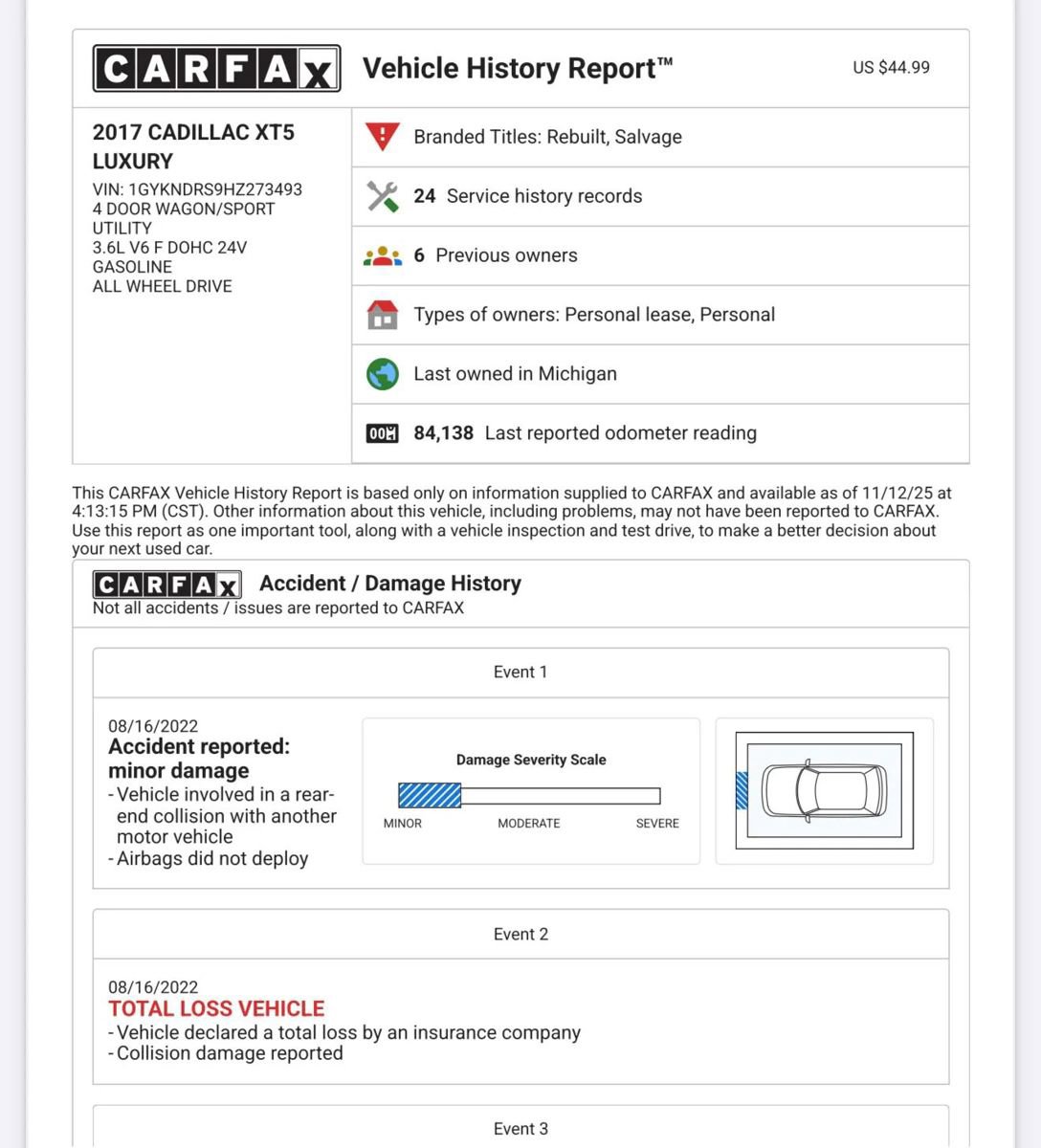 Used 2017 Cadillac XT5 Luxury w/ Driver Awareness Package AWD/4WD image 61