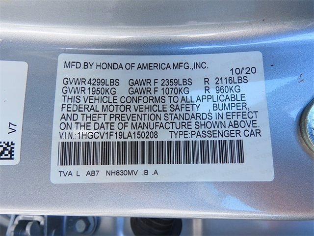 Certified 2020 Honda Accord LX image 35