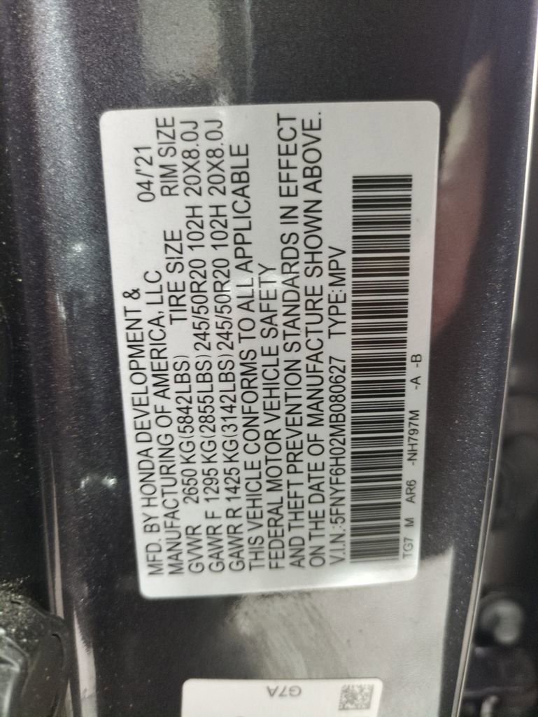 Certified 2021 Honda Pilot Elite image 34