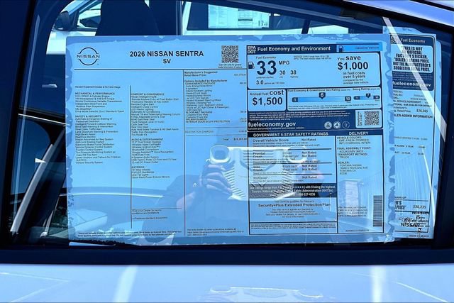 New 2026 Nissan Sentra SV w/ SV Convenience Package FWD image 12