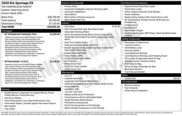 Certified 2020 Kia Sportage EX w/ Option Group 15 image 14