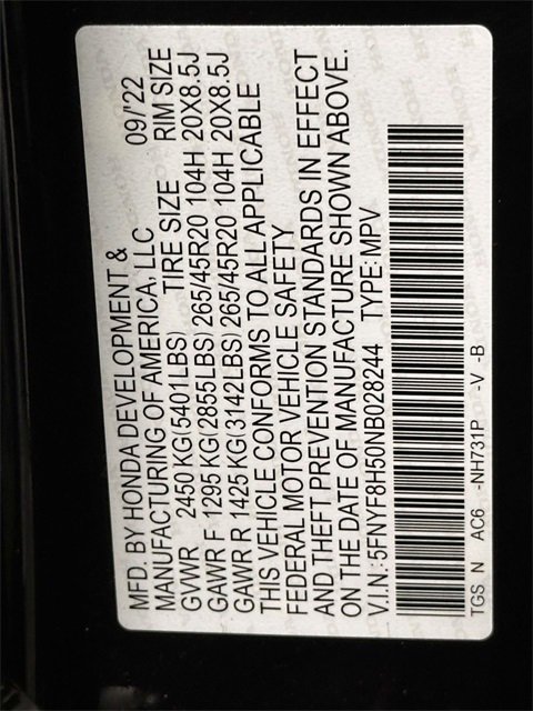 Certified 2022 Honda Passport EX-L image 31