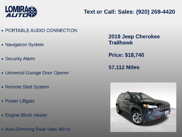 Used 2019 Jeep Cherokee Trailhawk w/ Comfort & Convenience Group AWD/4WD image 27