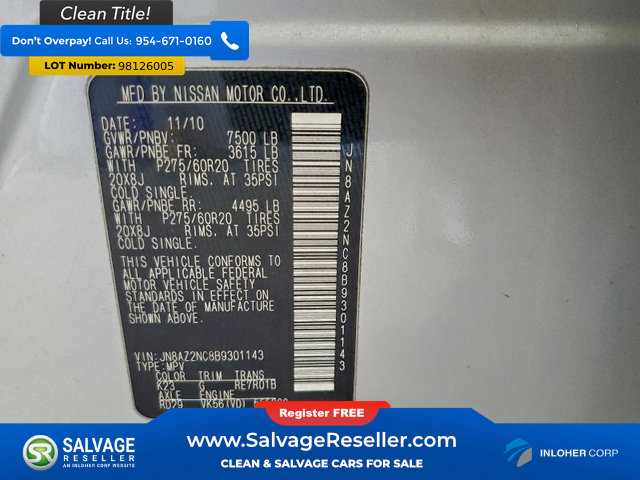 Used 2011 INFINITI QX56 4dr Sport w/ Theater Pkg image 17