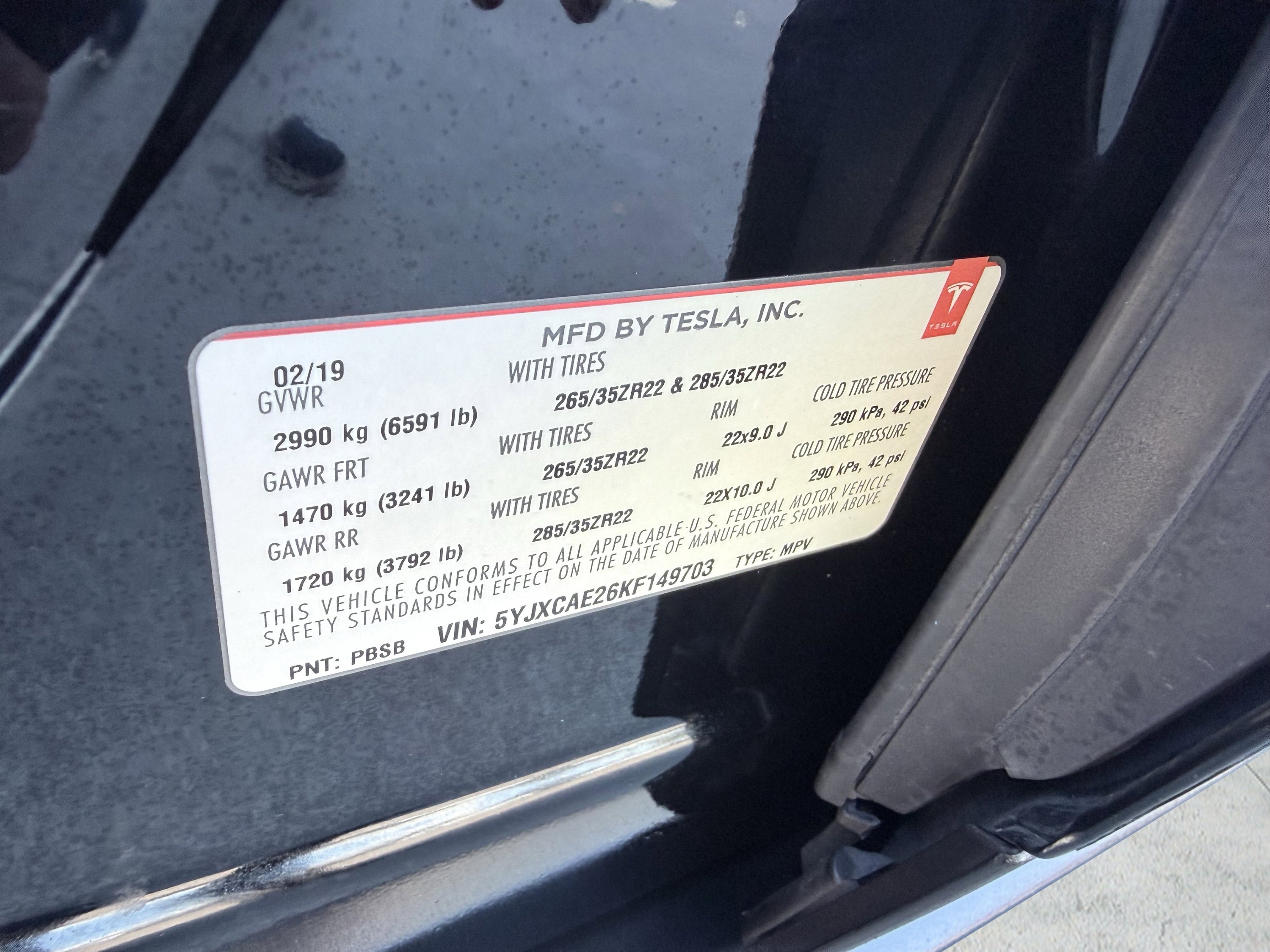 Used 2019 Tesla Model X 75D image 89