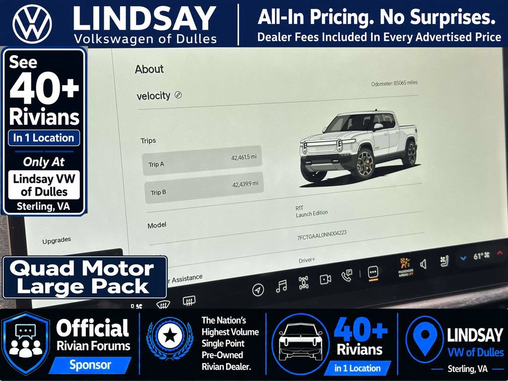 Used 2022 Rivian R1T Launch Edition AWD/4WD image 25