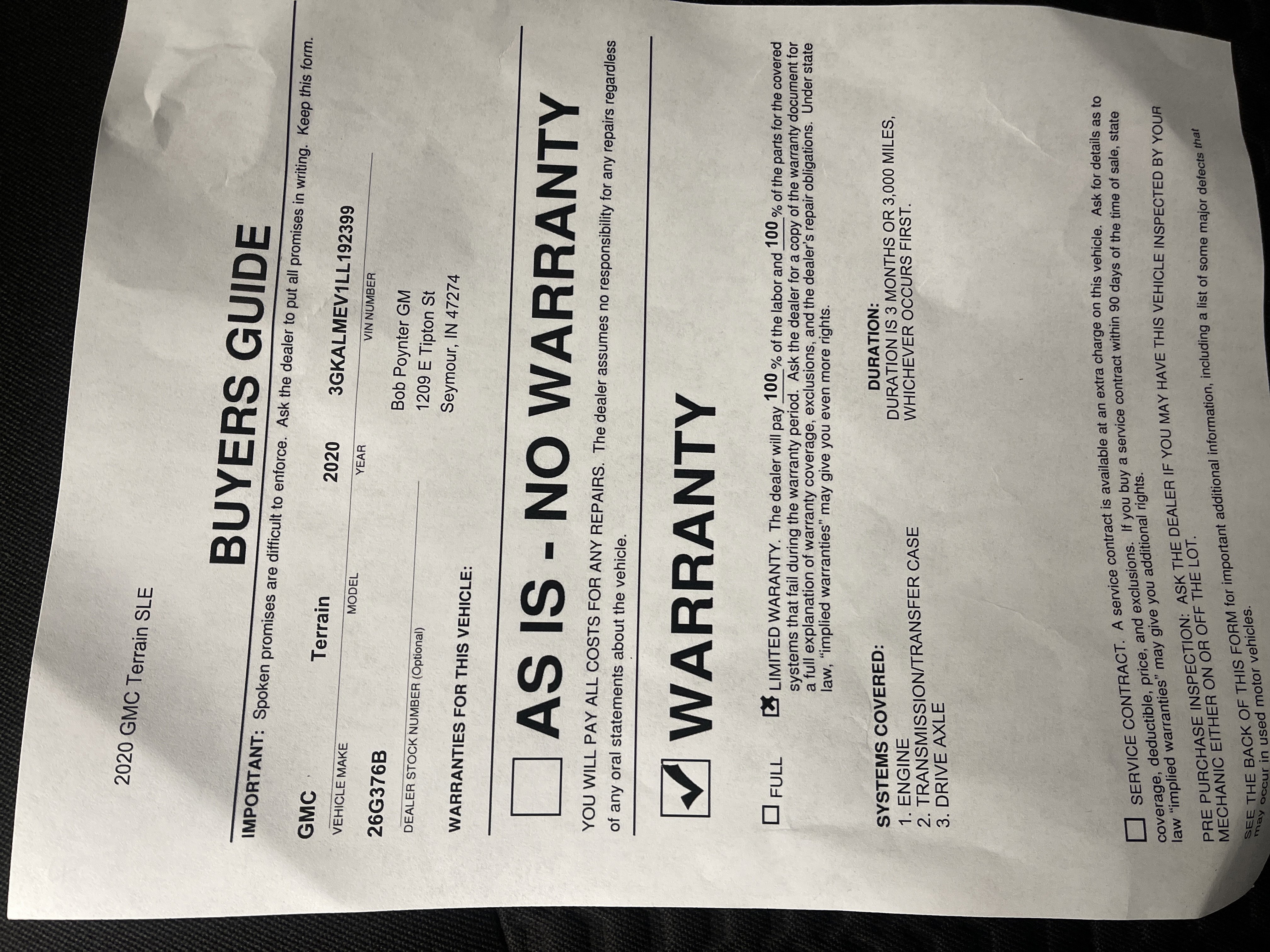 Used 2020 GMC Terrain SLE w/ Elevation Edition image 31