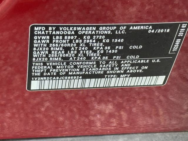 Used 2018 Volkswagen Atlas SEL Premium image 31