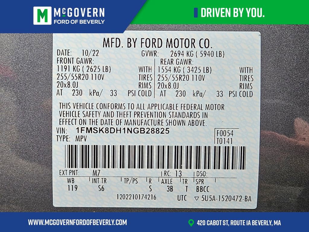 Used 2022 Ford Explorer XLT w/ Equipment Group 202A AWD/4WD image 31