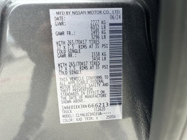 Used 2024 Nissan Frontier PRO-4X w/ Off-Road Protection Package image 14