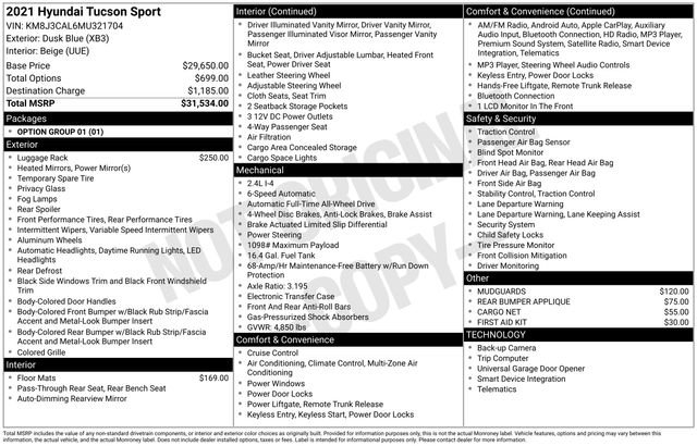 Used 2021 Hyundai Tucson Sport image 21