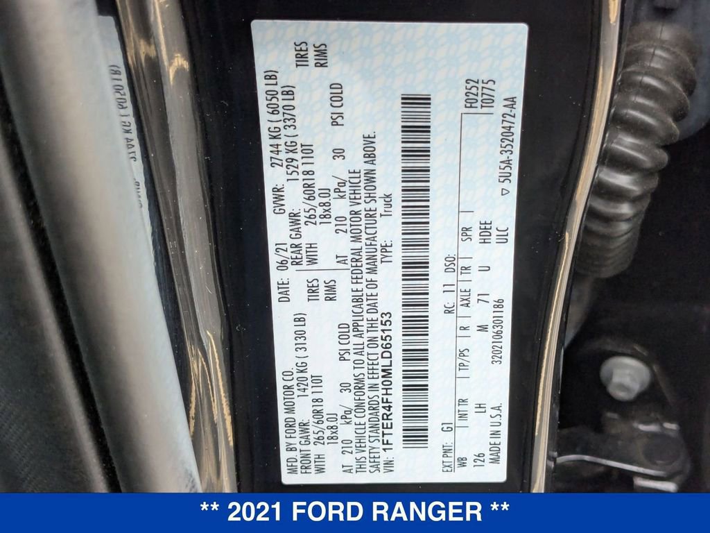 Used 2021 Ford Ranger XL w/ Equipment Group 101A High image 38