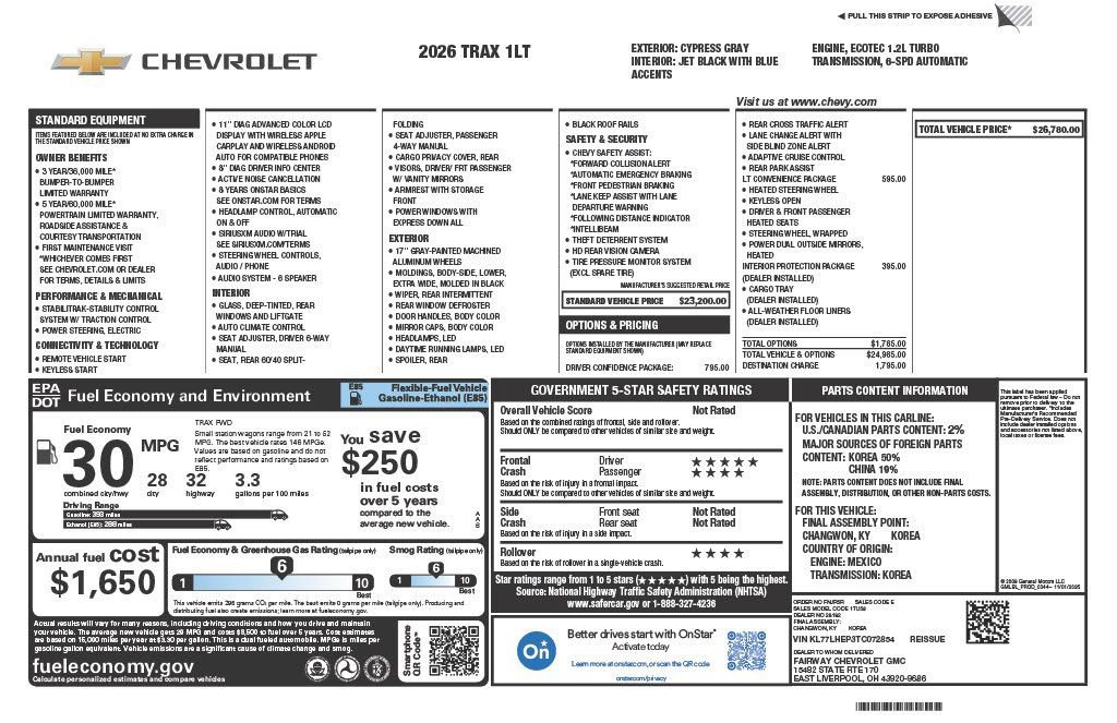 New 2026 Chevrolet Trax LT w/ Driver Confidence Package image 4