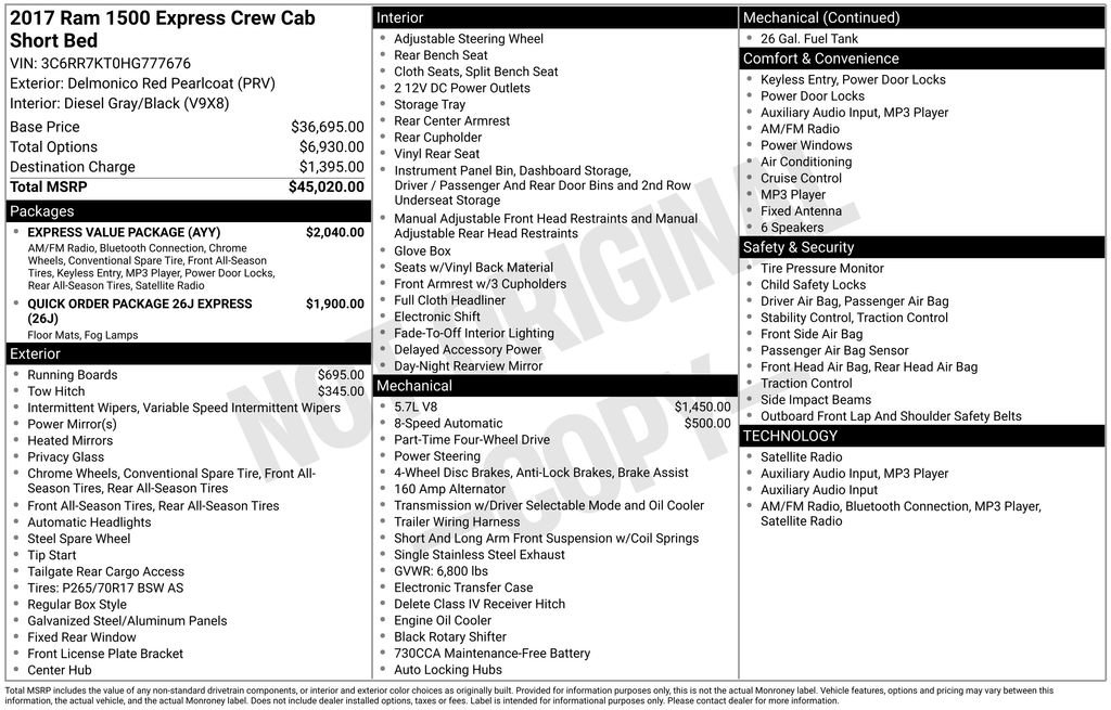 Used 2017 RAM 1500 Express w/ Express Value Package image 12