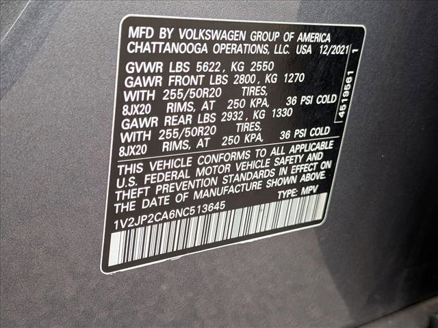 Used 2022 Volkswagen Atlas SE w/ Panoramic Sunroof Package FWD image 25