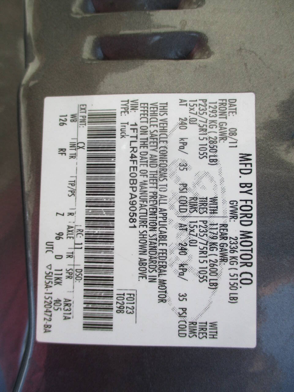Used 2011 Ford Ranger XLT AWD/4WD image 13