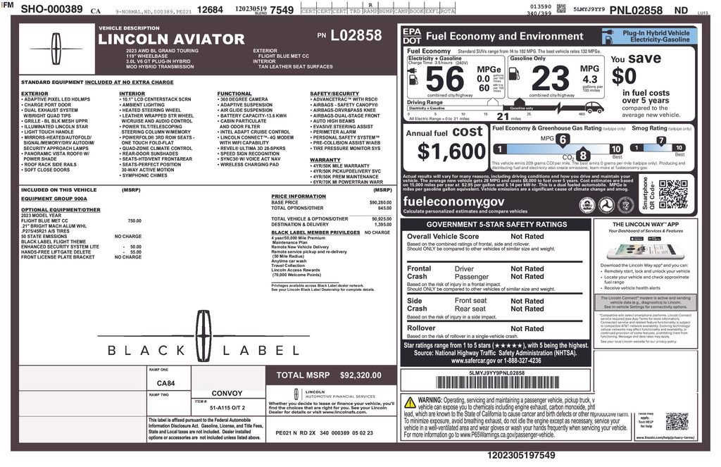 Used 2023 Lincoln Aviator Black Label Grand Touring AWD/4WD image 41