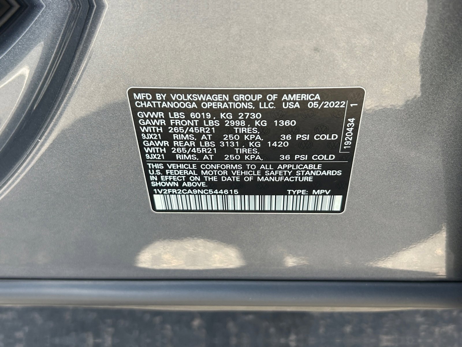 Certified 2022 Volkswagen Atlas SEL Premium AWD/4WD image 25