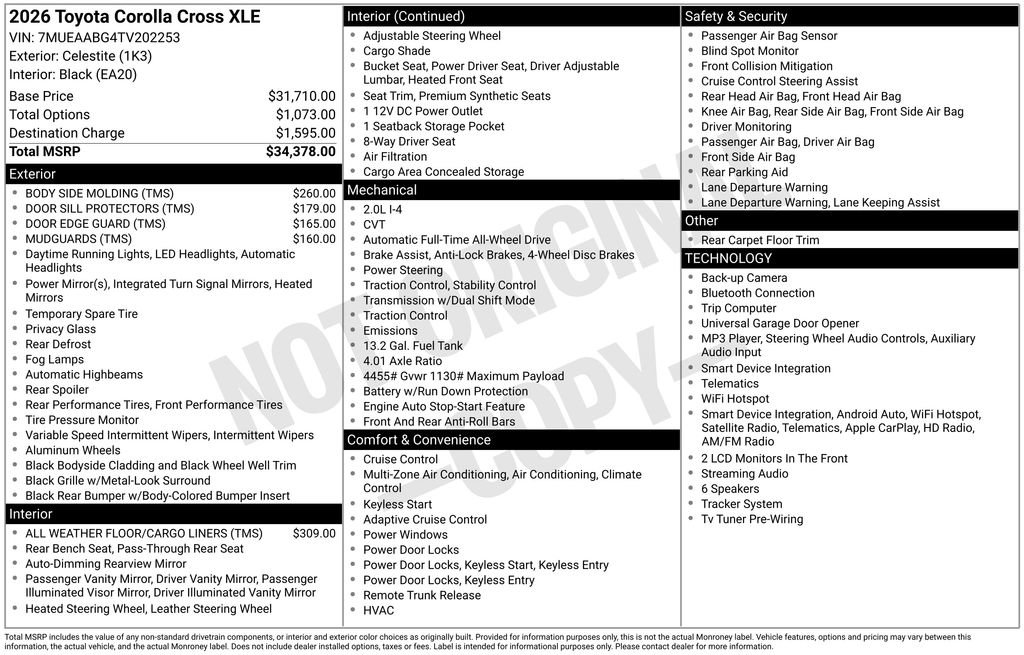 New 2026 Toyota Corolla Cross XLE AWD/4WD image 22