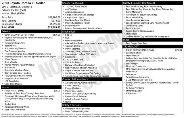 Certified 2023 Toyota Corolla LE FWD image 32