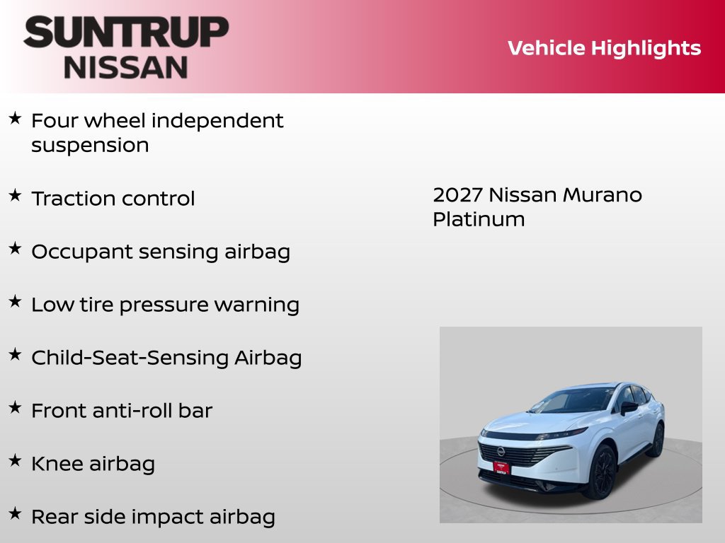 New 2027 Nissan Murano Platinum AWD/4WD image 16