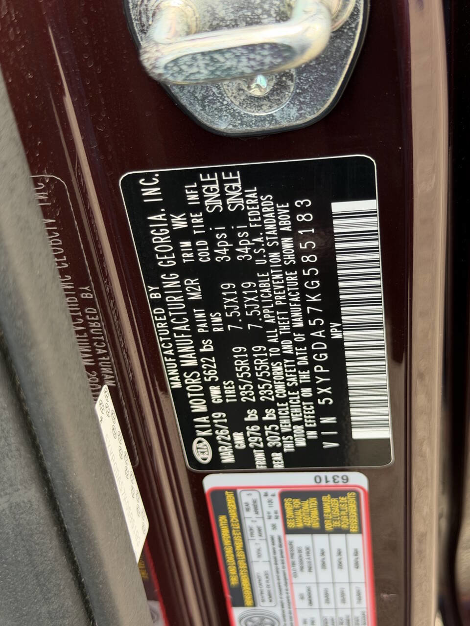 Used 2019 Kia Sorento S image 7