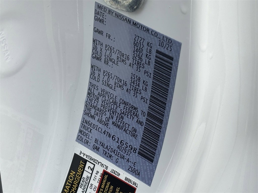 New 2026 Nissan Frontier S image 20