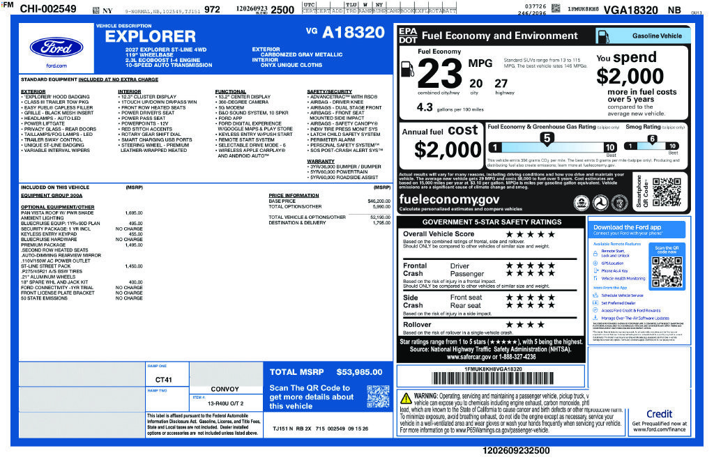 New 2027 Ford Explorer ST-Line w/ Premium Package AWD/4WD image 26