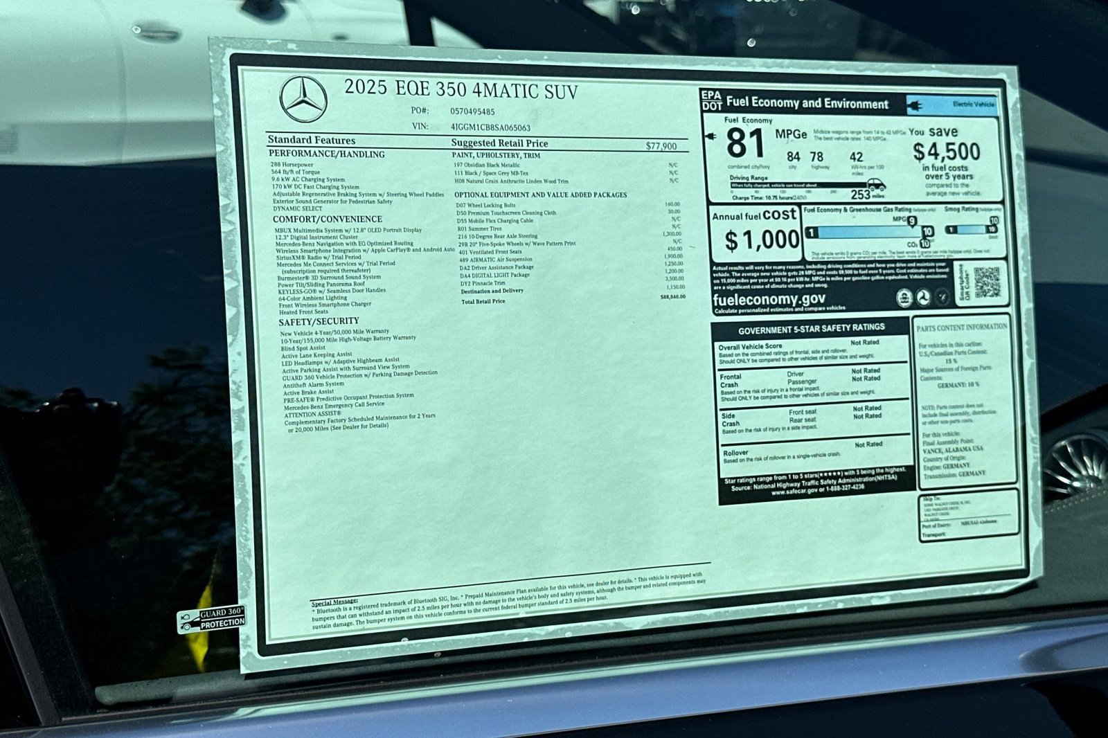 New 2025 Mercedes-Benz EQE 350+ 4MATIC SUV image 22