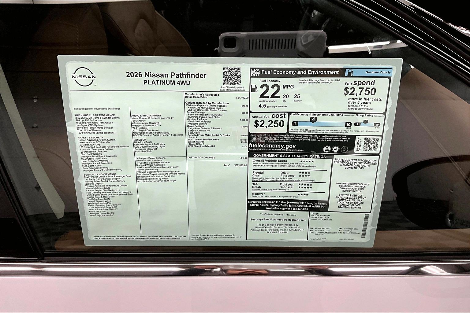 New 2026 Nissan Pathfinder Platinum AWD/4WD image 44