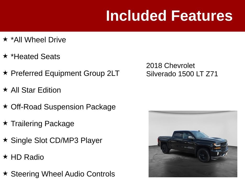 Used 2018 Chevrolet Silverado 1500 LT w/ All Star Edition AWD/4WD image 3