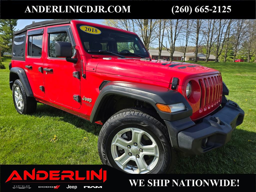 Used 2018 Jeep Wrangler Unlimited Sport S AWD/4WD image 1
