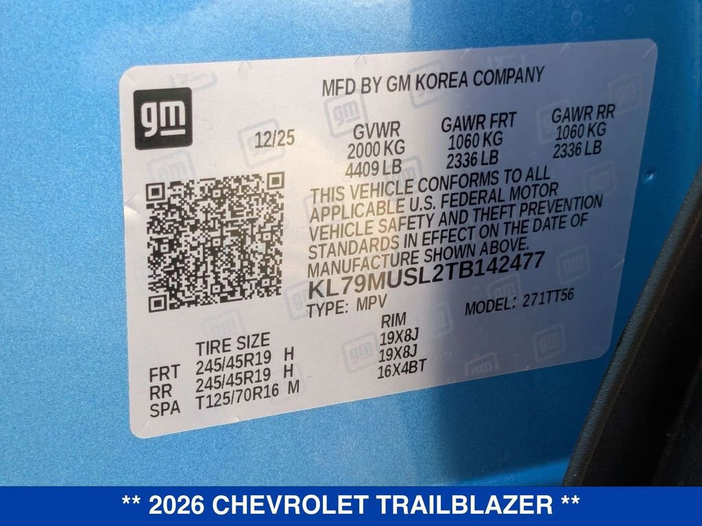 New 2026 Chevrolet TrailBlazer RS w/ Convenience Package image 36