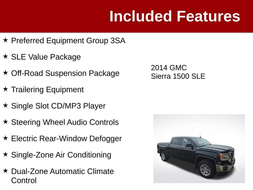 Used 2014 GMC Sierra 1500 SLE w/ SLE Value Package AWD/4WD image 3