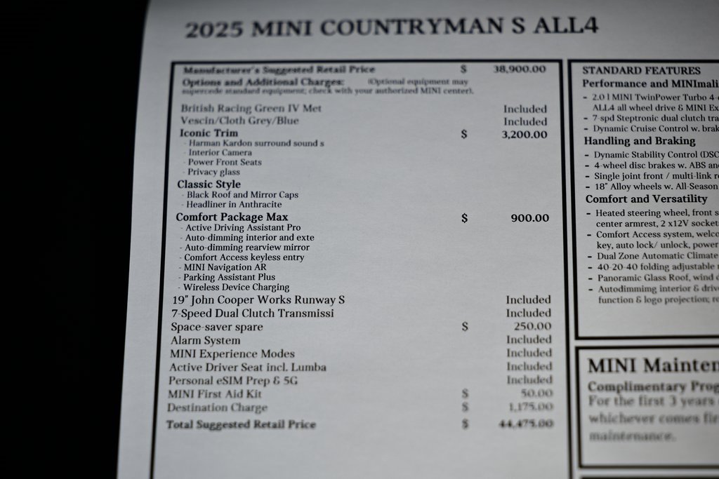 New 2025 MINI Cooper Countryman S w/ Comfort Package Max image 40