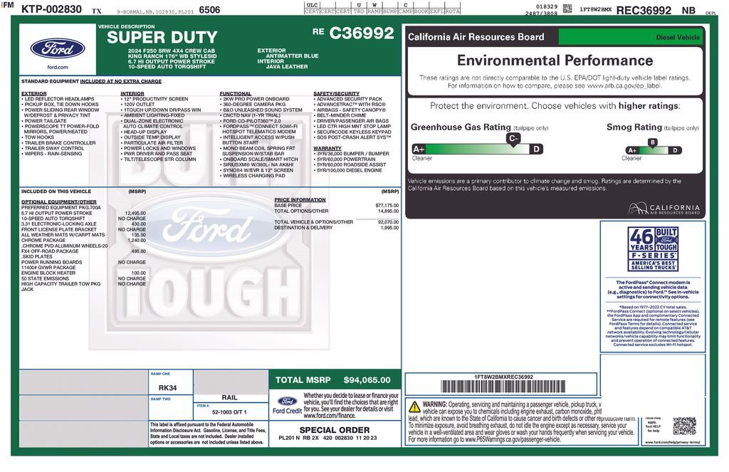 Used 2024 Ford F250 King Ranch w/ Chrome Package image 1