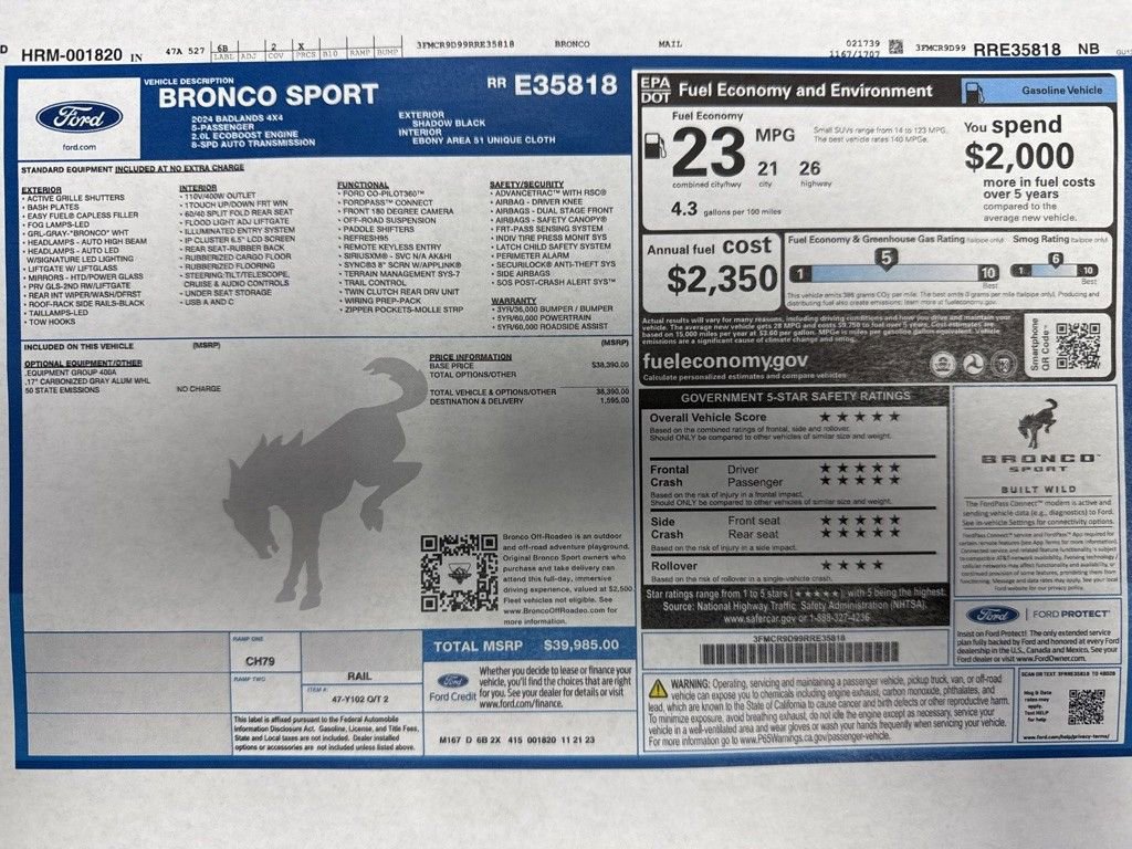 Used 2024 Ford Bronco Sport Badlands image 25