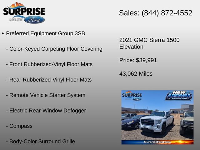 Used 2021 GMC Sierra 1500 Elevation w/ X31 Off-Road Package AWD/4WD image 12