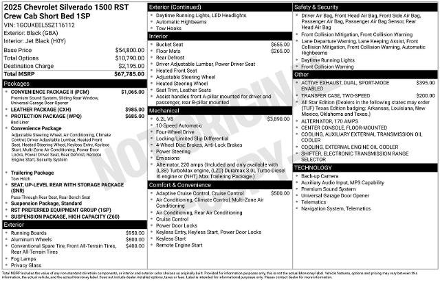 Used 2025 Chevrolet Silverado 1500 RST w/ Convenience Package II AWD/4WD image 15