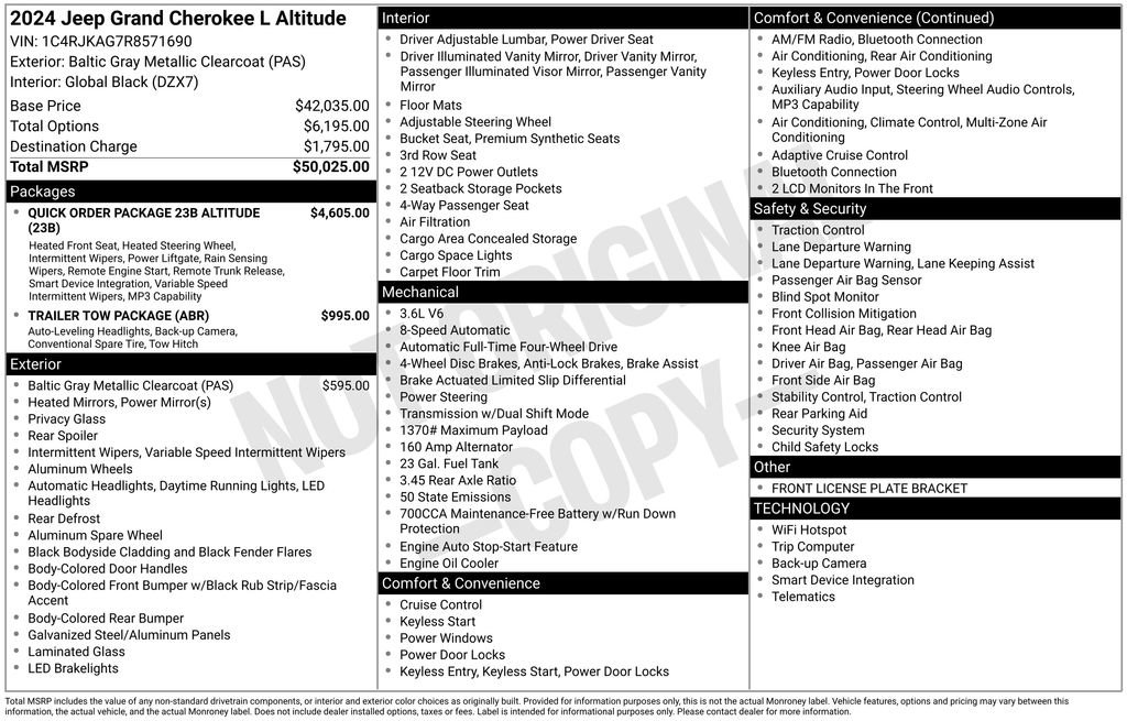 Used 2024 Jeep Grand Cherokee L Altitude image 45