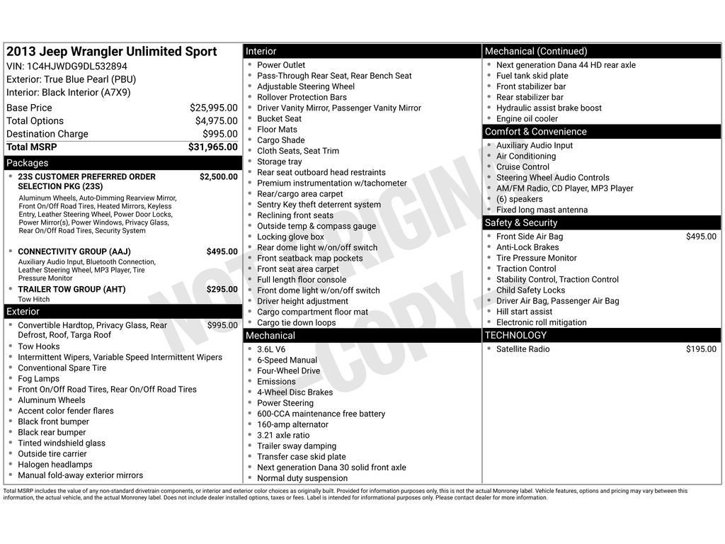 Used 2013 Jeep Wrangler Unlimited Sport image 29