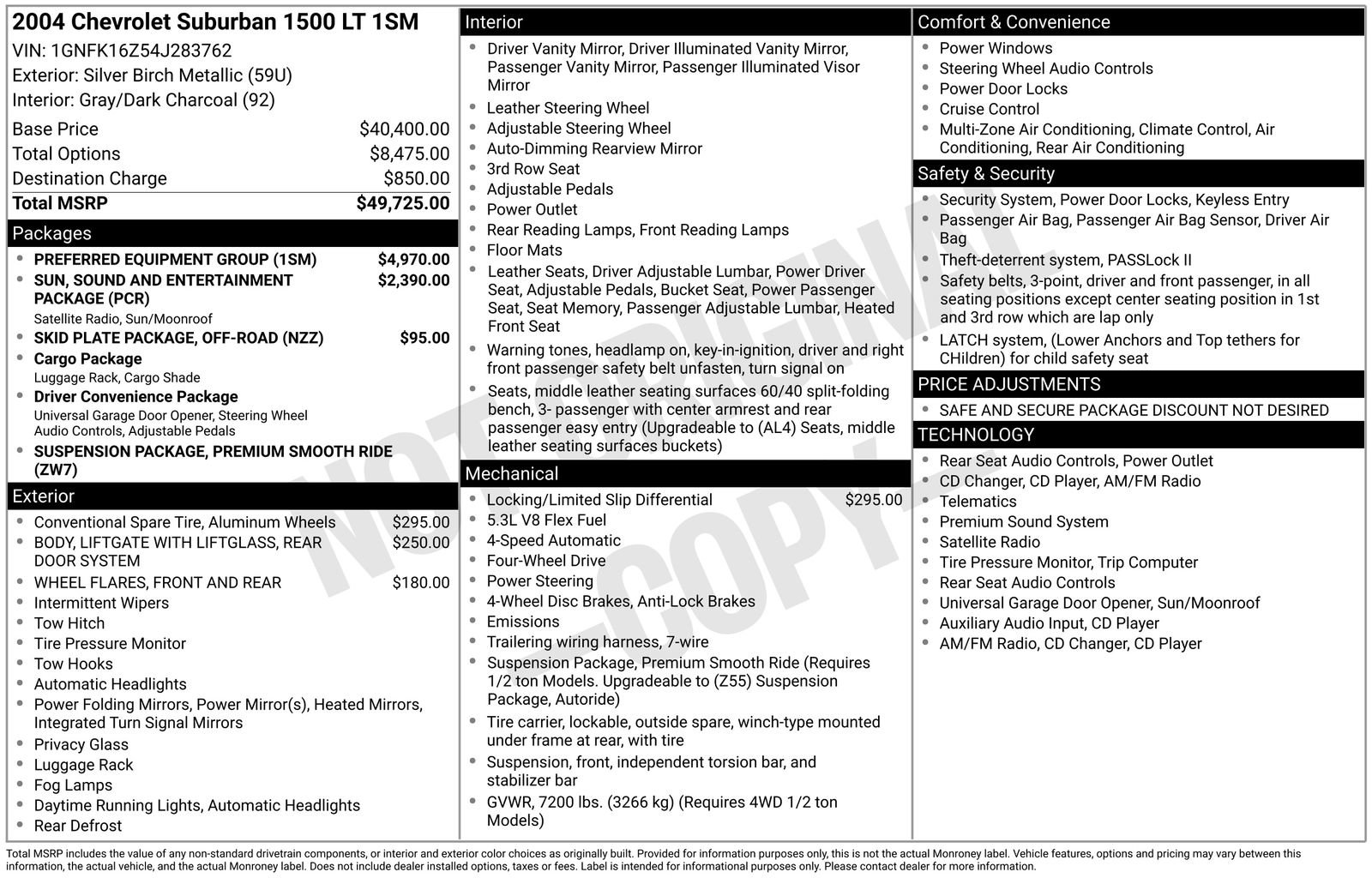 Used 2004 Chevrolet Suburban LT w/ Preferred Equipment Group image 8