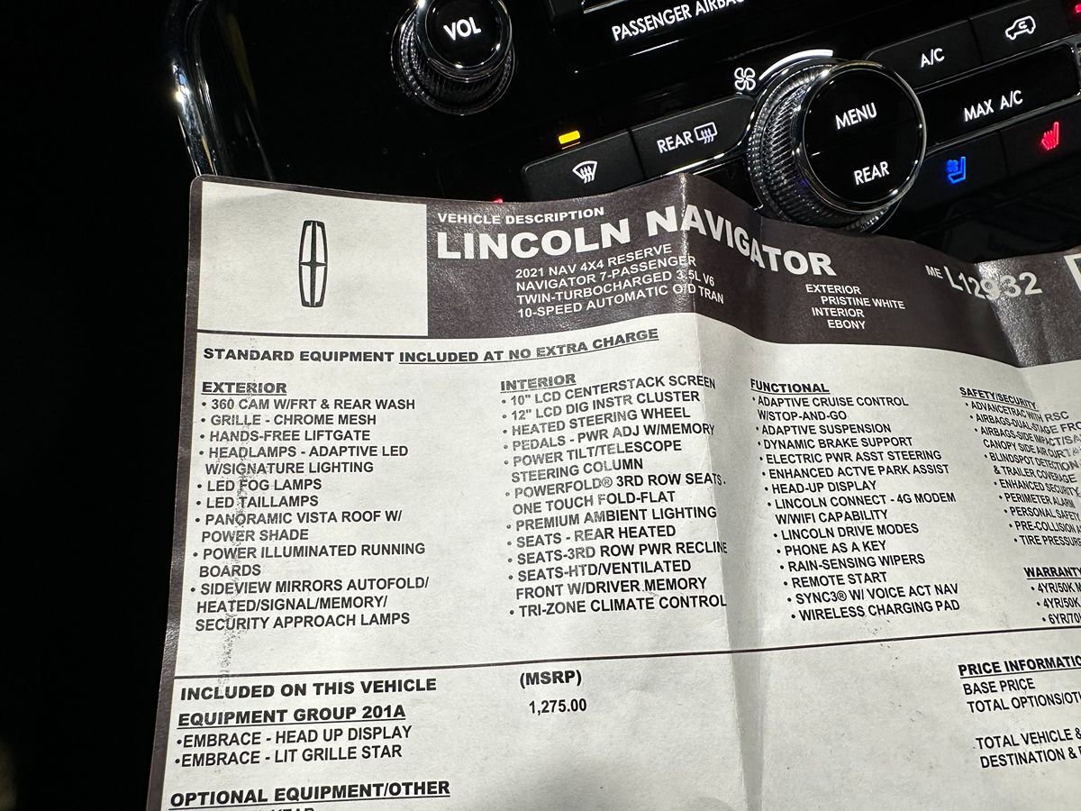 Used 2021 Lincoln Navigator Reserve w/ Luxury Package image 57